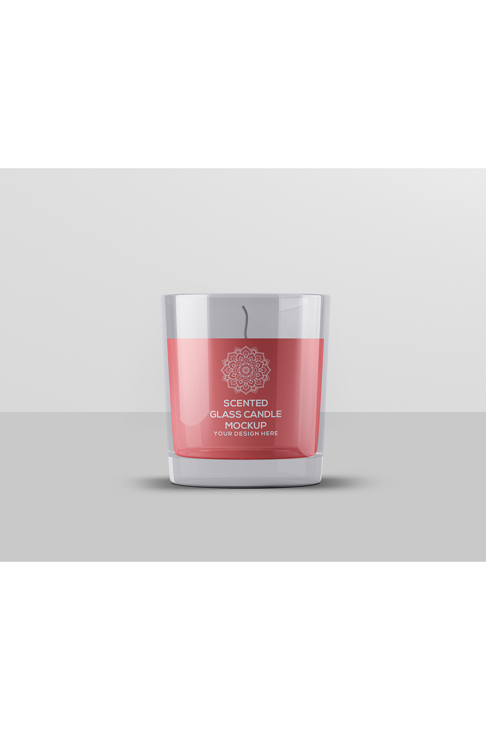 Scented Glass Candle Mockup pinterest preview image.