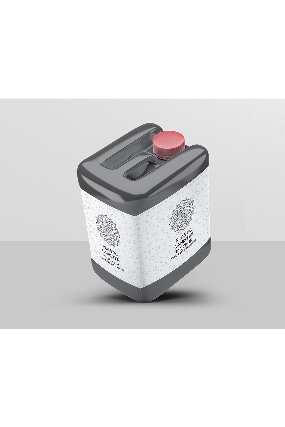 Plastic Canister Mockup pinterest preview image.