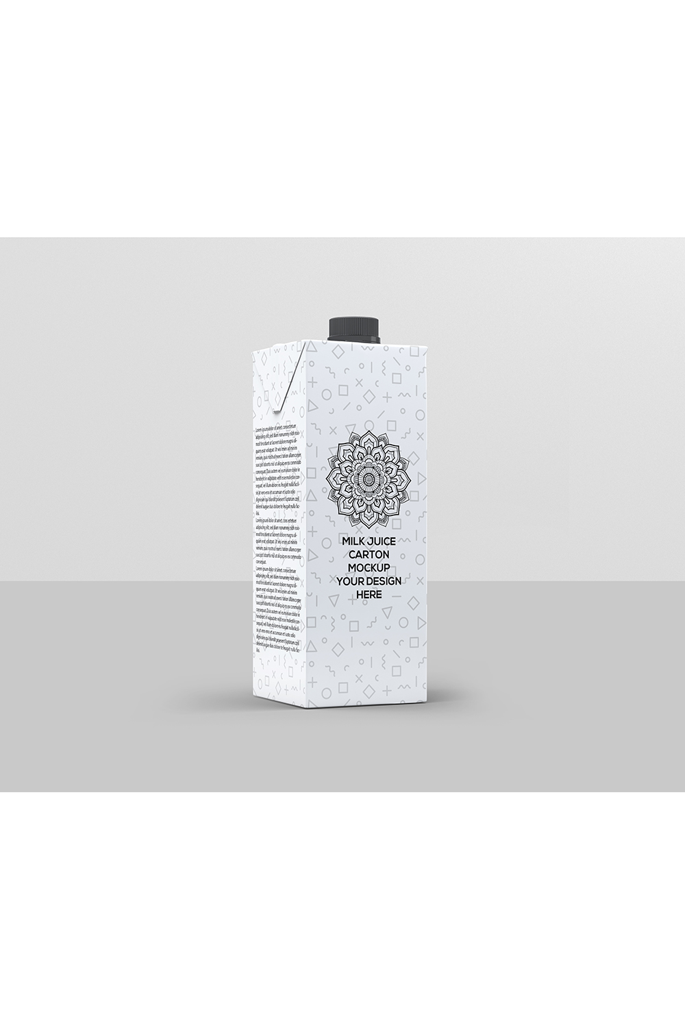 Milk or Juice Carton Mockup pinterest preview image.