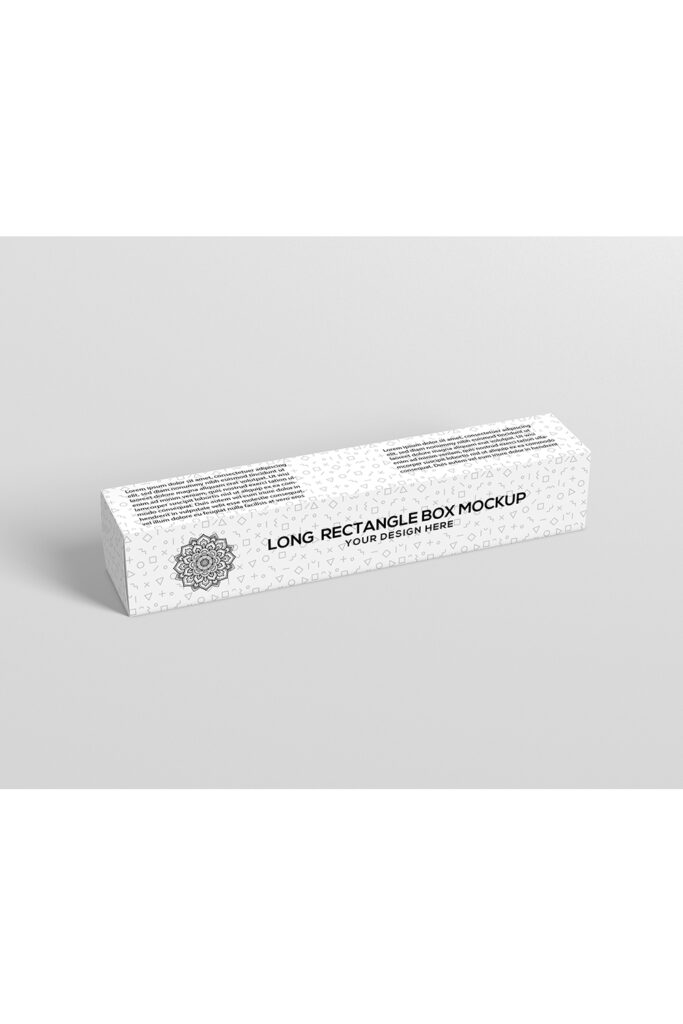 Long Rectangle Packaging Box Mockup - MasterBundles