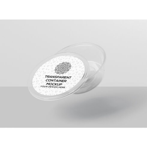 Disposable Round Transparent Container Mockup cover image.