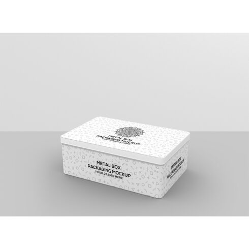 Metal Box Stack Packaging Mockup cover image.