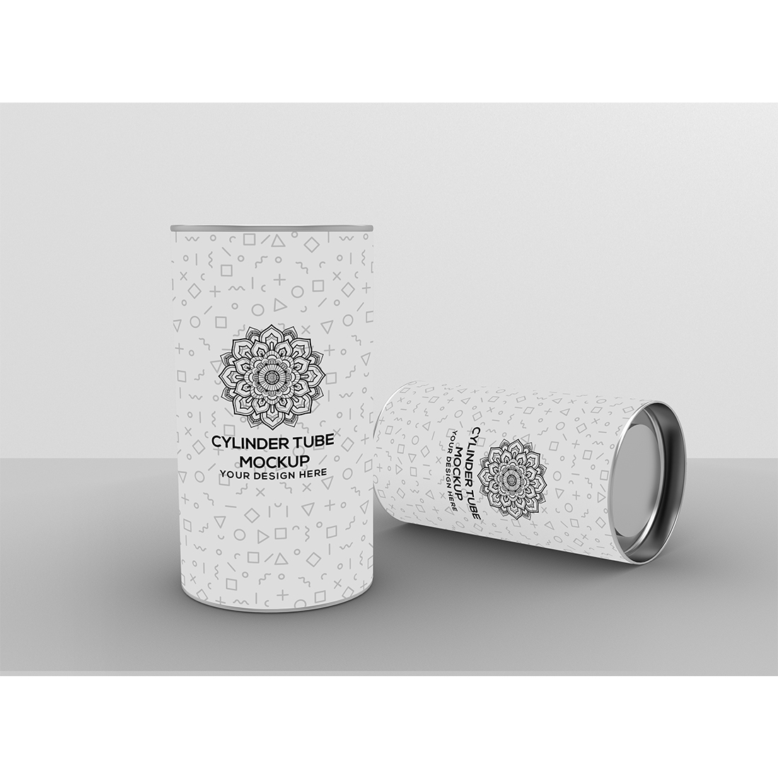 Cylinder Tube Packaging Mockup cover image.