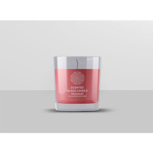 Scented Glass Candle Mockup cover image.