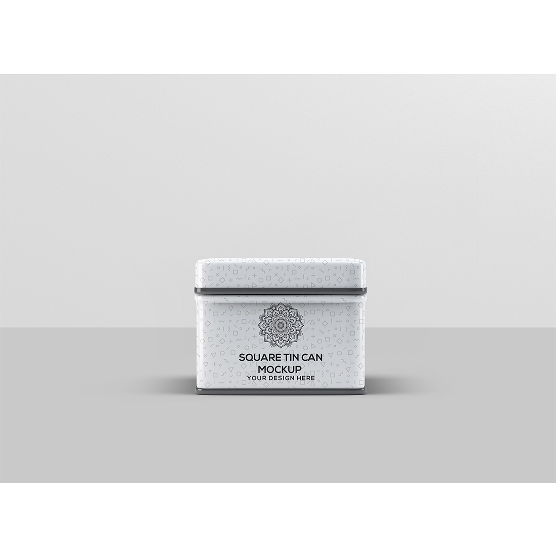 Small Square Tin Can Mockup cover image.