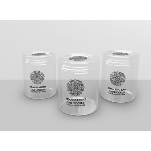 Transparent Jars Packaging Mockup cover image.
