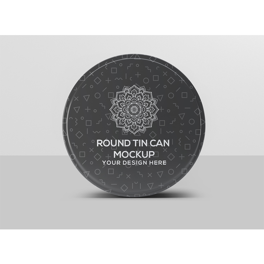 Large Round Tin Can Mockup preview image.