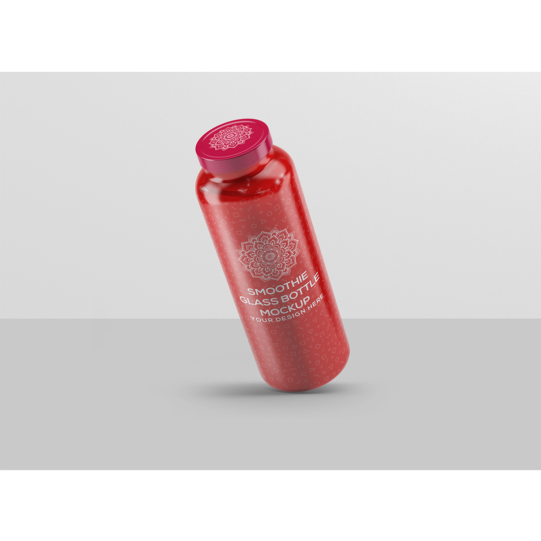 Smoothie Glass Bottle Mockup preview image.