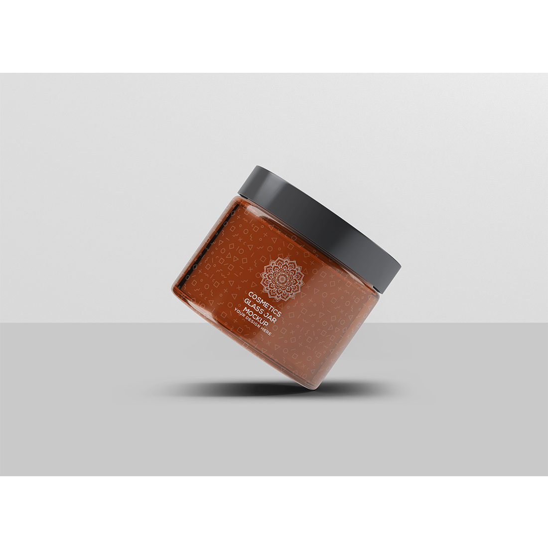 Cosmetic Glass Jar Mockup preview image.