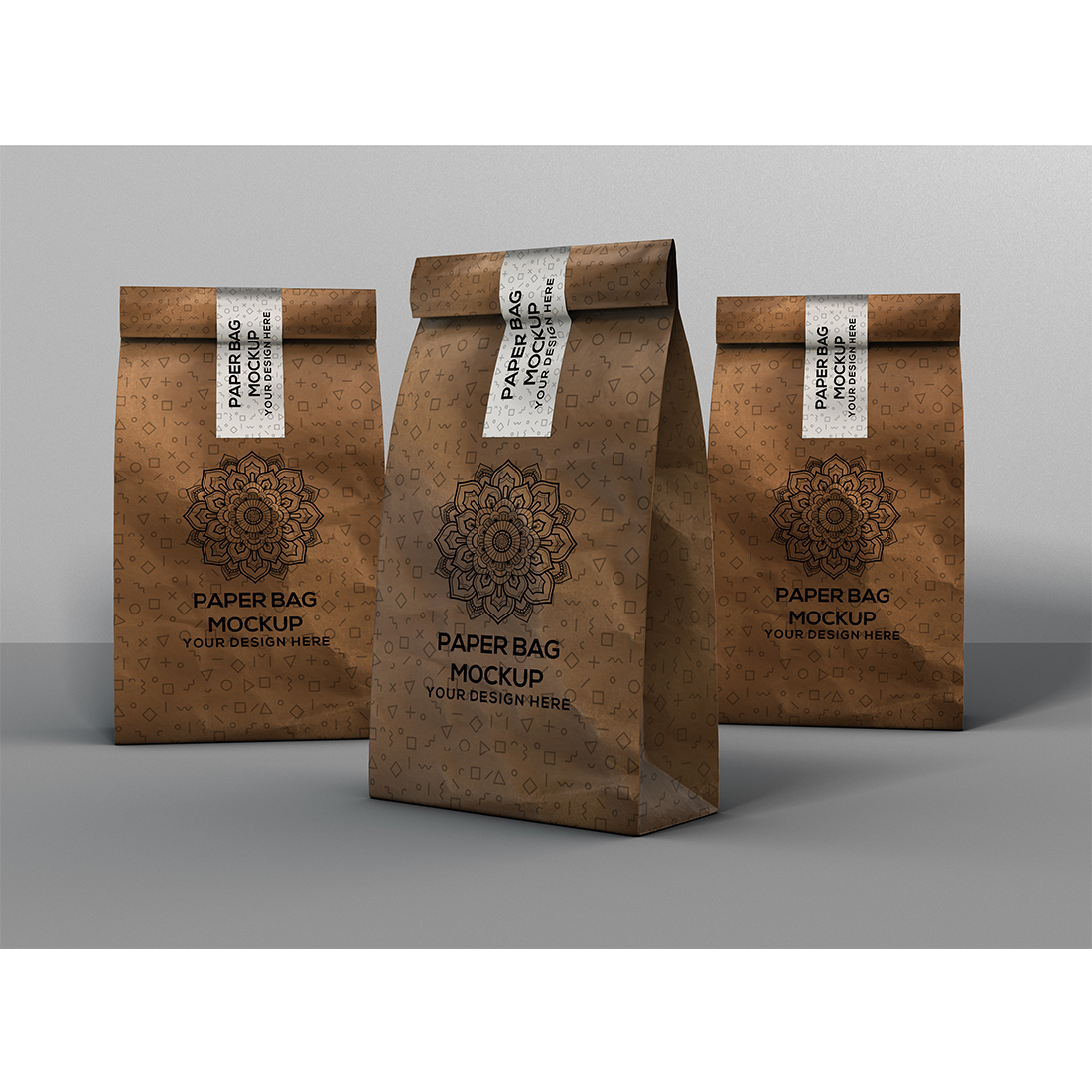 Craft Paper Bag Mockup preview image.