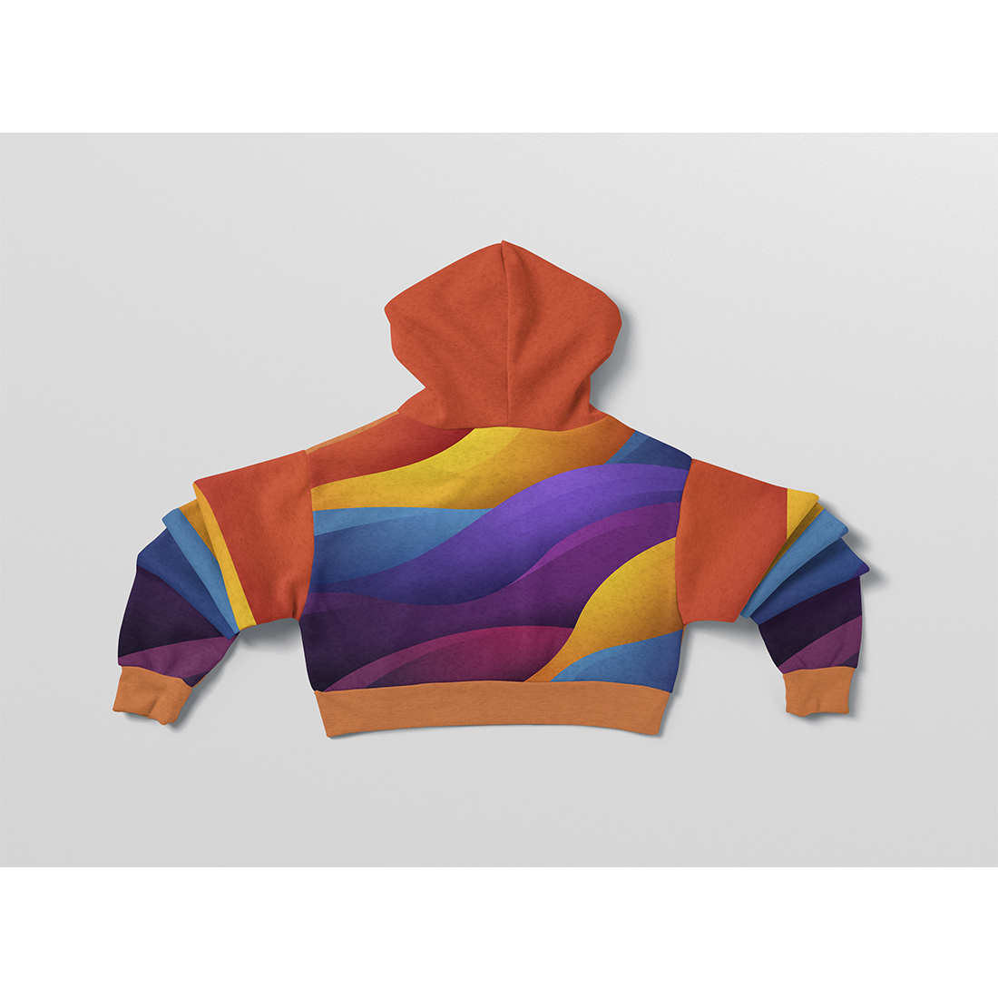 Girls Crop Top Hoodie Mockup preview image.