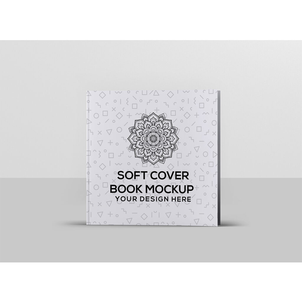 Soft Cover Square Book Mockup - MasterBundles