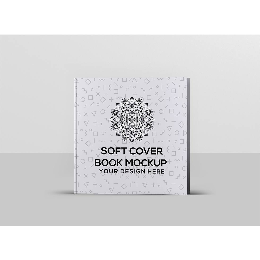 Soft Cover Square Book Mockup preview image.