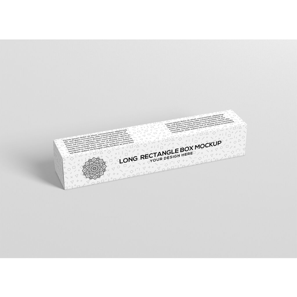 Long Rectangle Packaging Box Mockup - MasterBundles