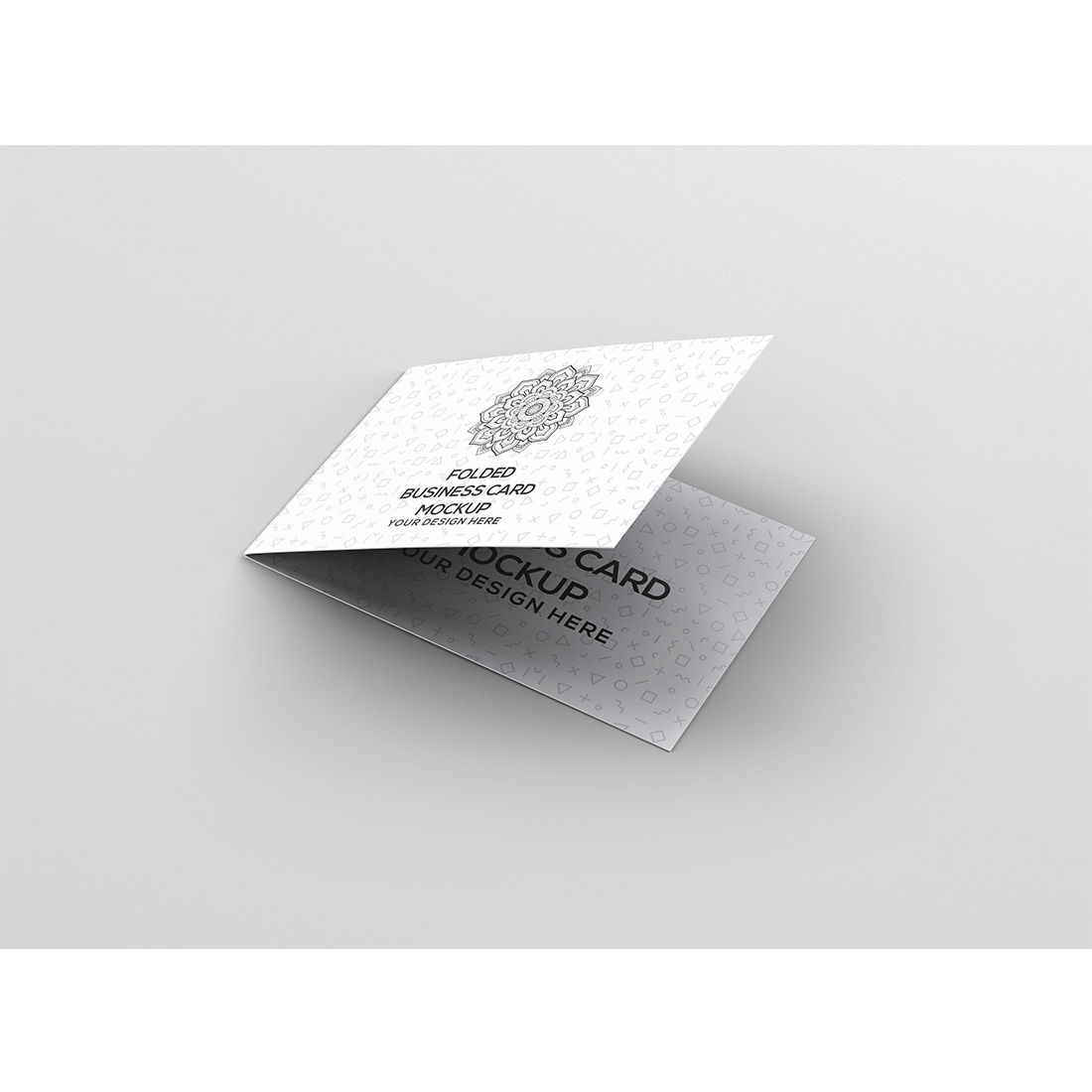 Folded Business Card Mockup preview image.