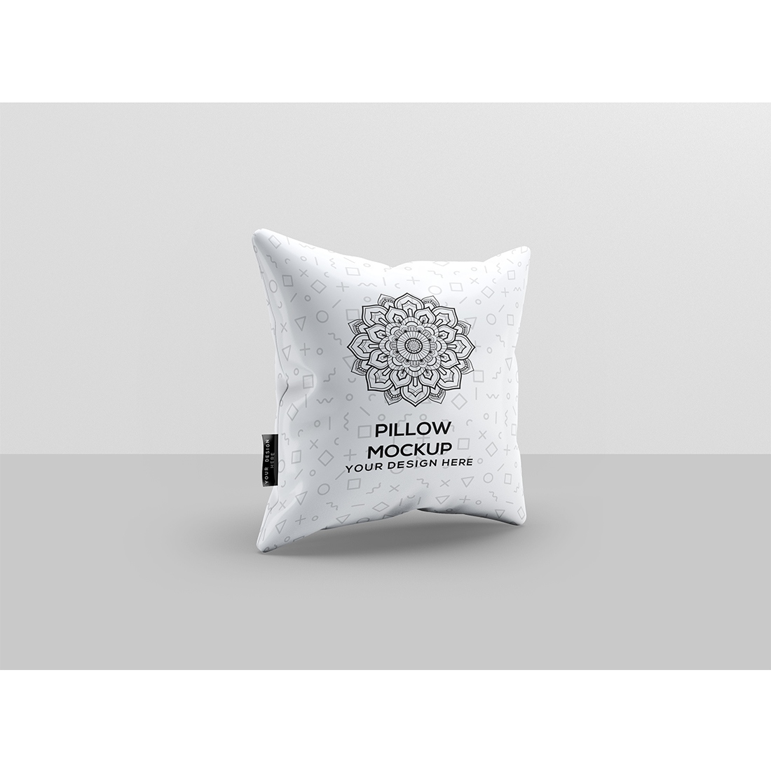 Square Pillow Mockup preview image.