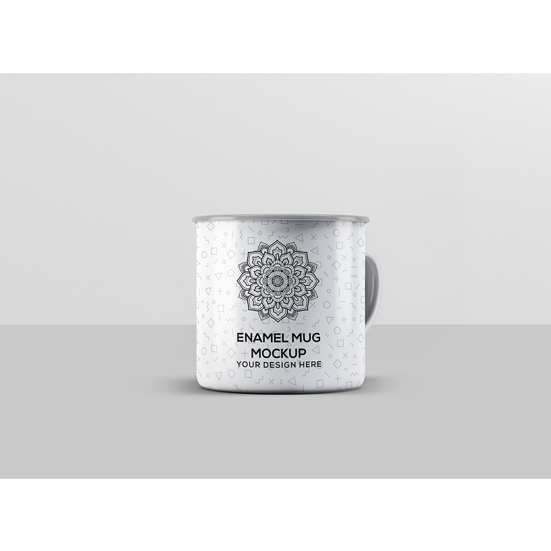 Enamel Mug Mockup preview image.