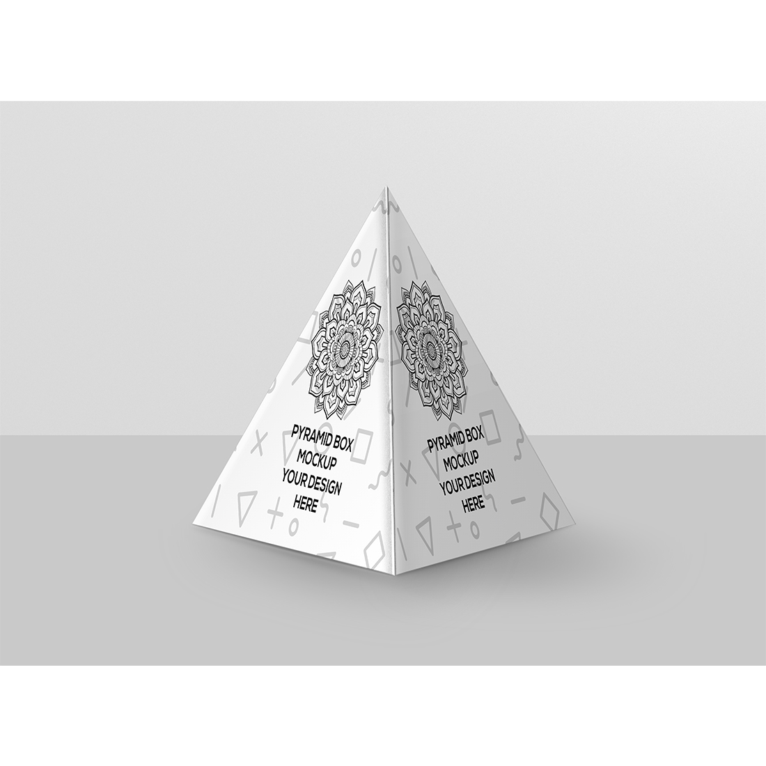 Pyramid Box Mockup preview image.