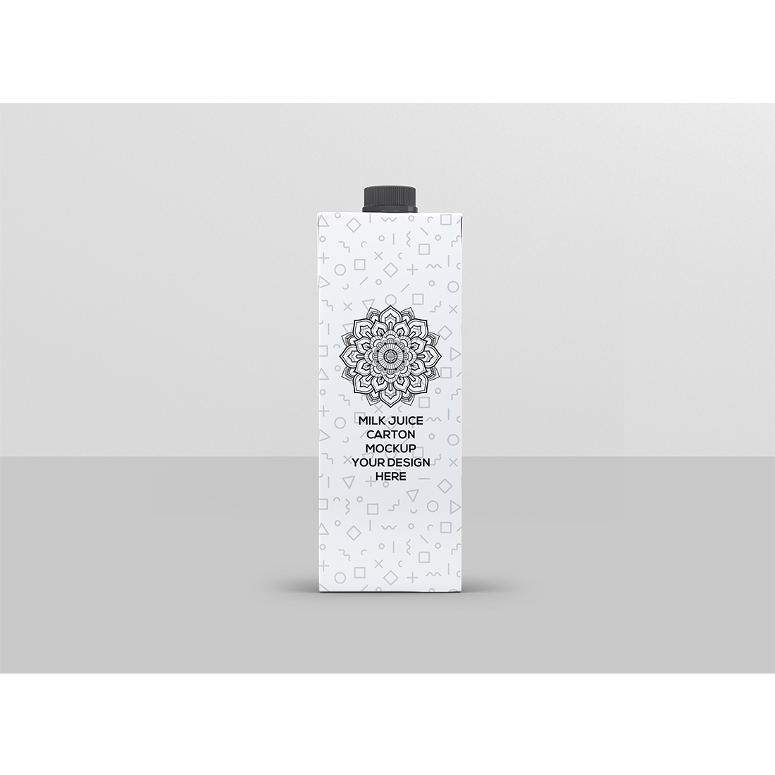 Milk or Juice Carton Mockup preview image.