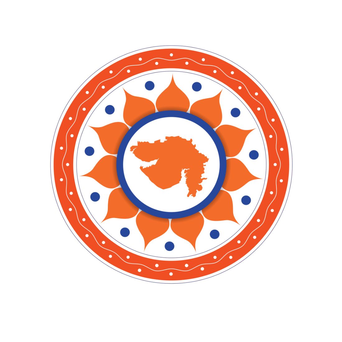 Mandala Art Design With Map Logo preview image.