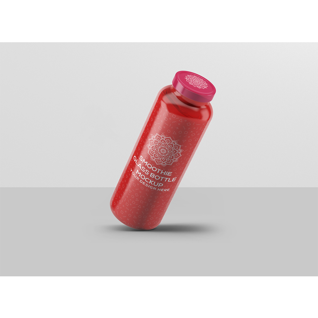 Red smoothie bottle mockup - Smarty Mockups