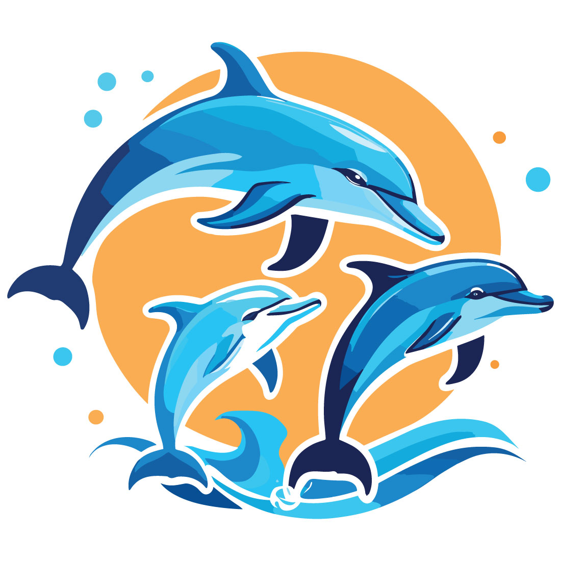 6 Set Bundle Dolphin With Water Splash Logos for 7$ Only cover image.
