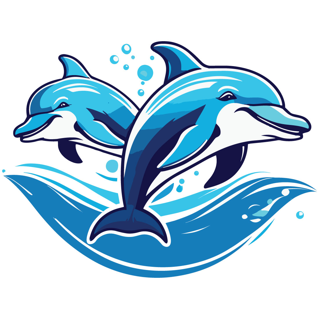6 Set Bundle Dolphin With Water Splash Logos for 7$ Only preview image.