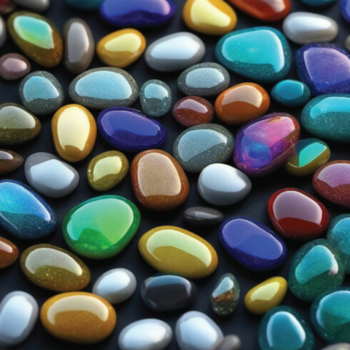 25 set Bundle of shiny glittery pebble stones for 5$ Only cover image.