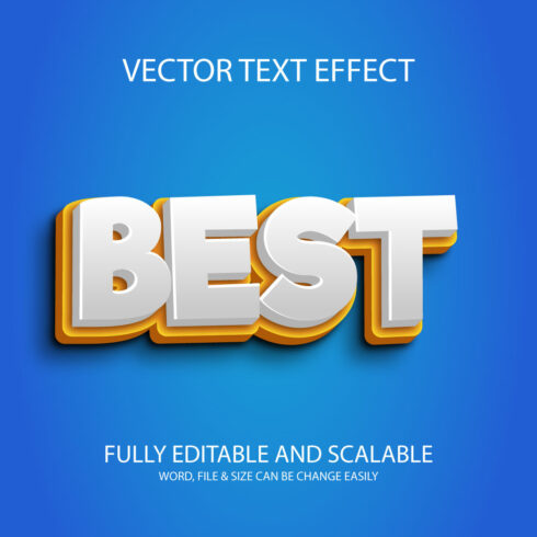 Best 3d Fully Editable Text Effect Design cover image.