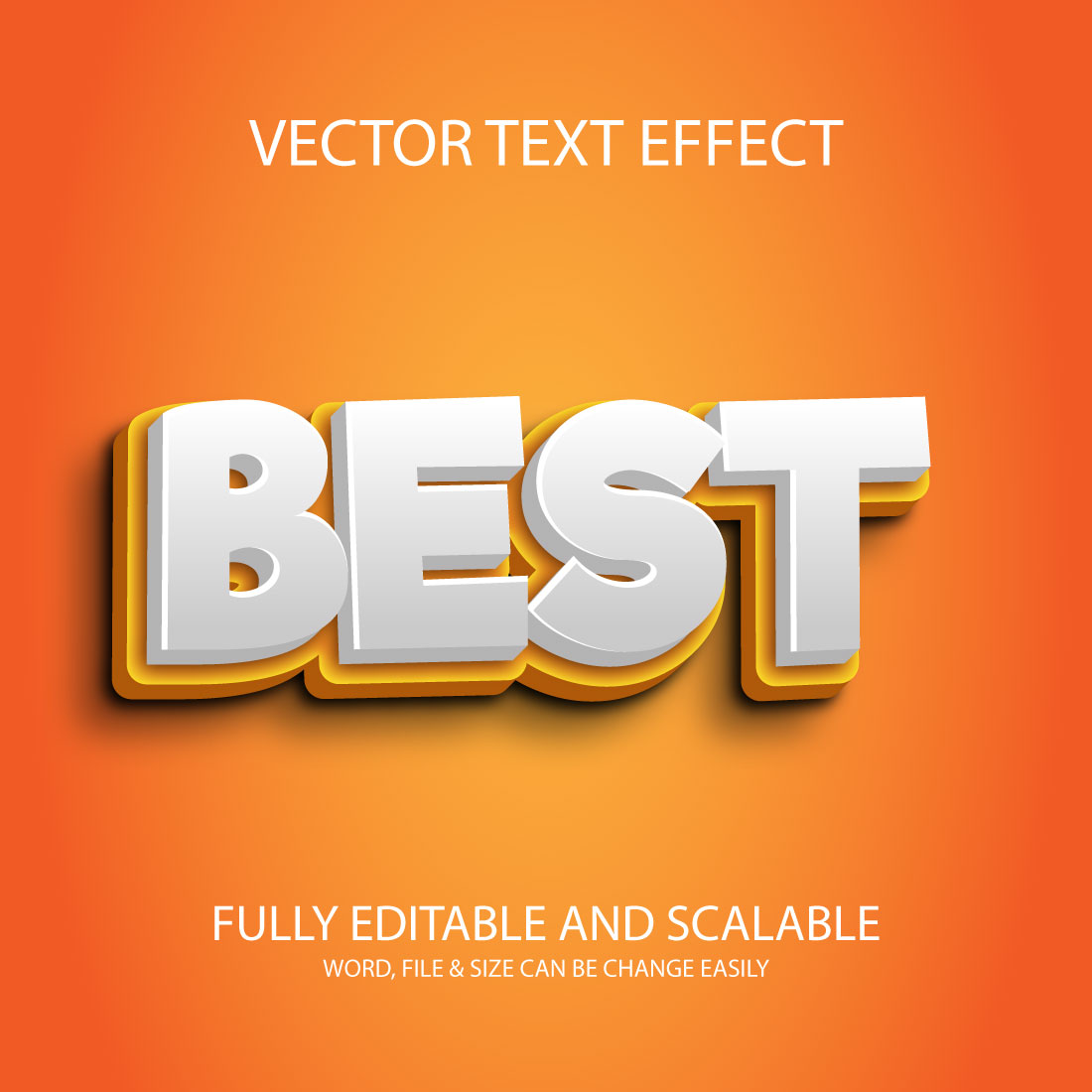 Best 3d Fully Editable Text Effect Design preview image.