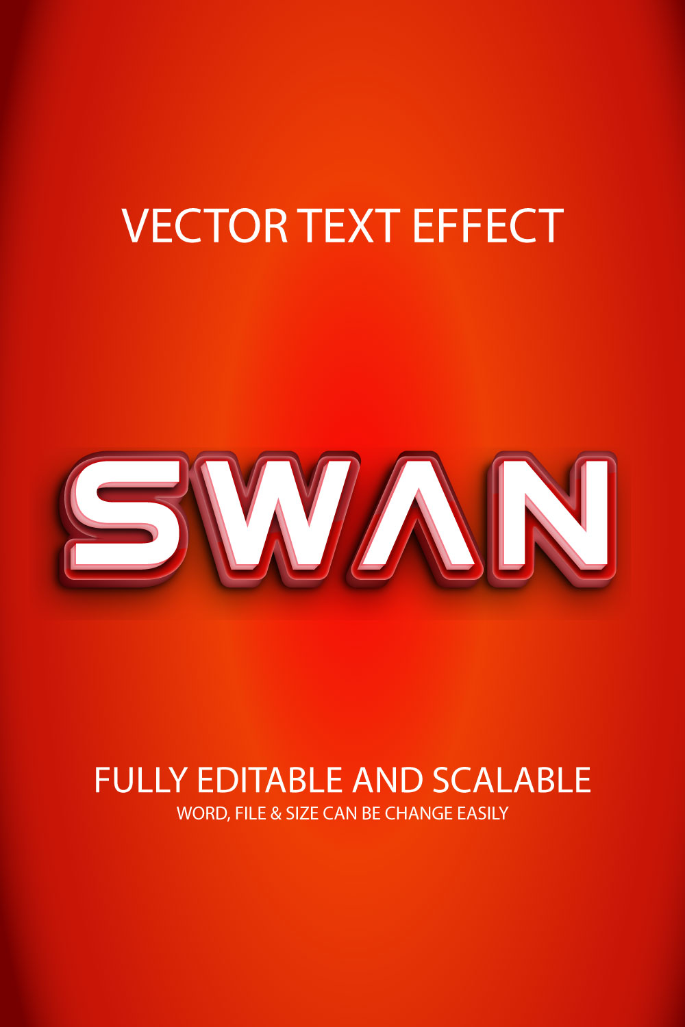 Swan Text Effect Design pinterest preview image.