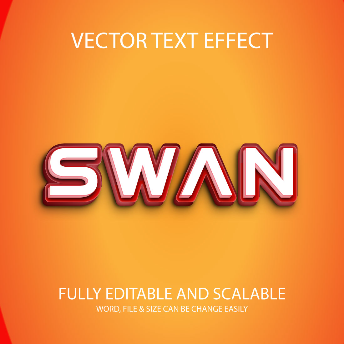 Swan Text Effect Design preview image.