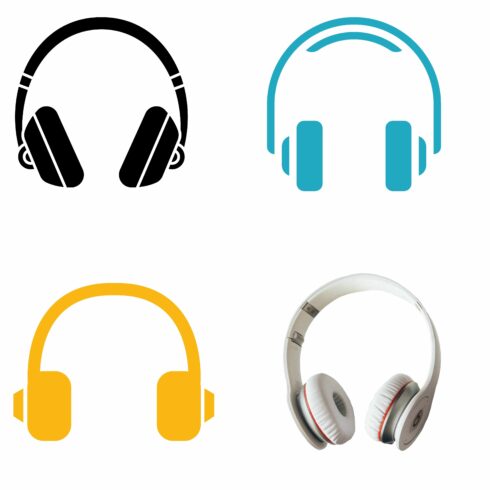 A full set of Headphones Icon | "Symphony of Icons: Elevate Designs with Stunning Headphone Graphics!" cover image.