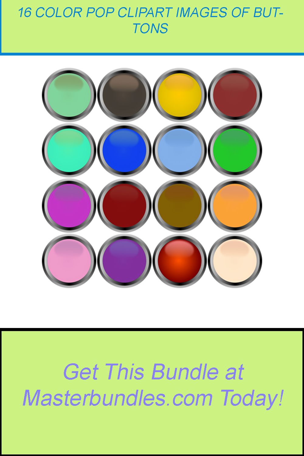 16 COLOR POP CLIPART IMAGES OF BUTTONS pinterest preview image.