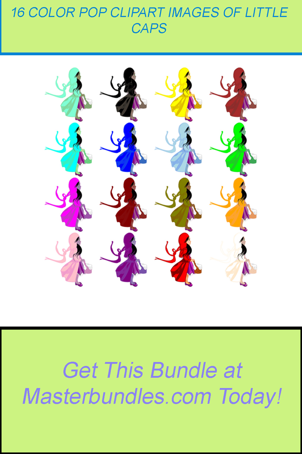 16 COLOR POP CLIPART IMAGES OF LITTLE CAPS pinterest preview image.