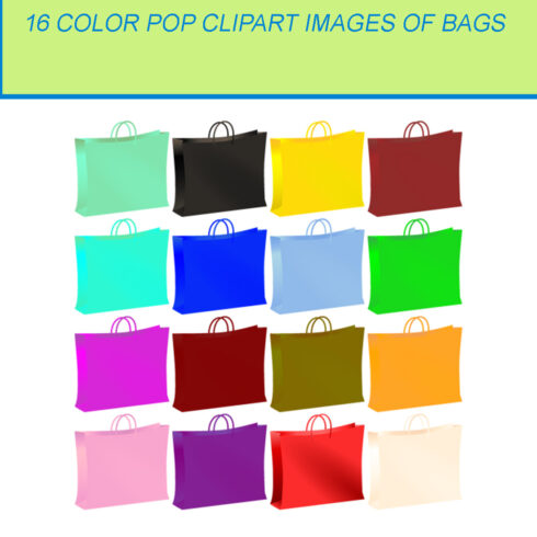 16 COLOR POP CLIPART IMAGES OF BAGS cover image.