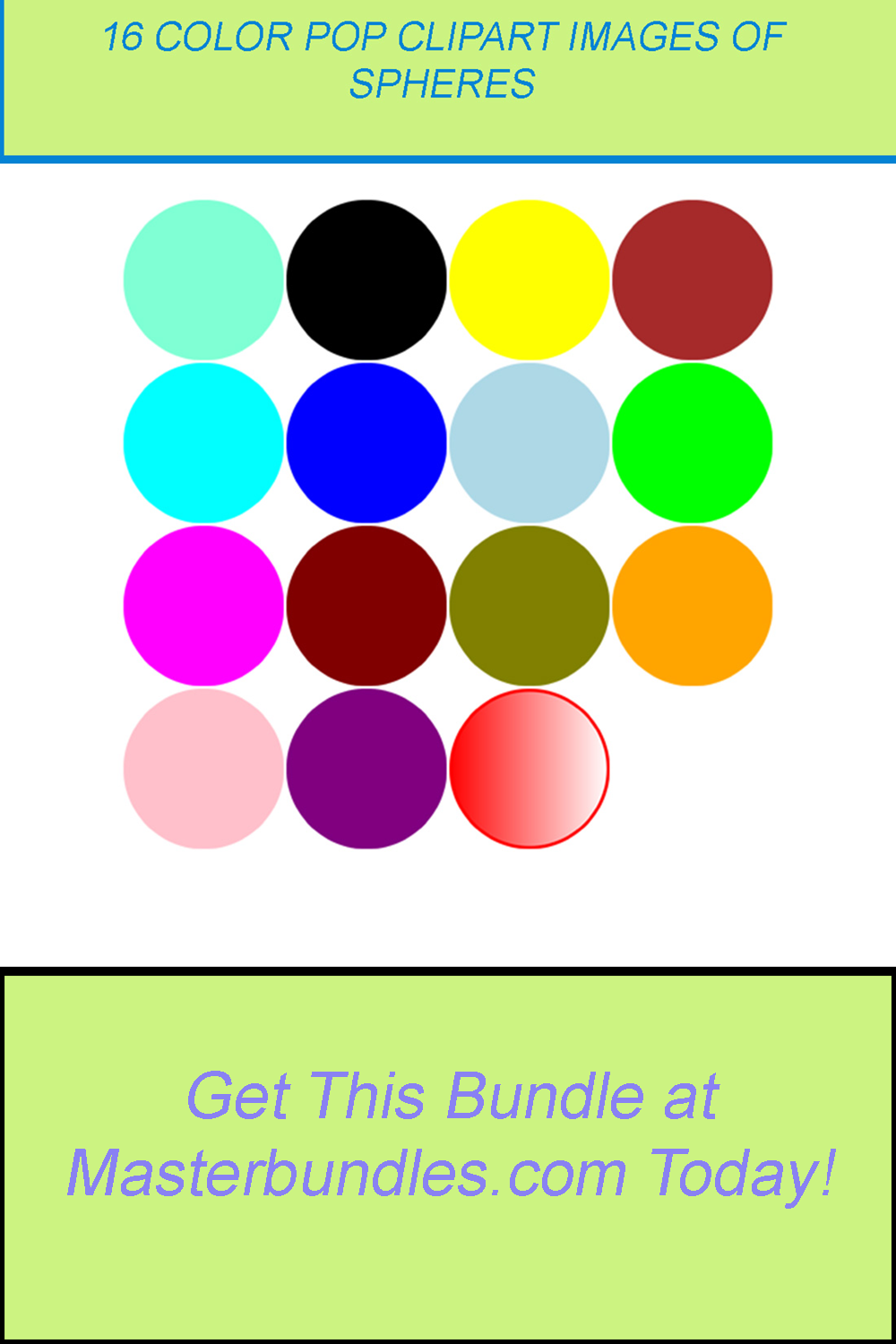 16 COLOR POP CLIPART IMAGES OF SPHERES pinterest preview image.