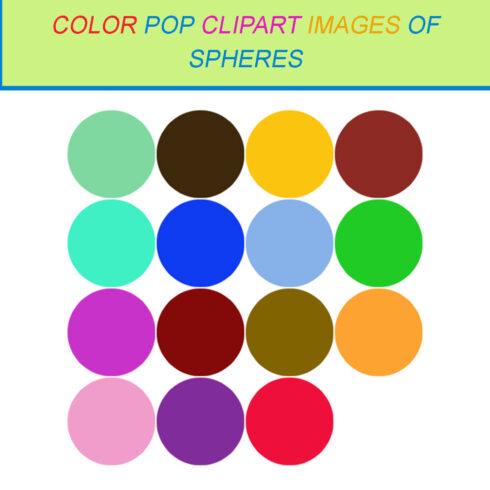 15 COLOR POP CLIPART IMAGES OF SPHERES cover image.