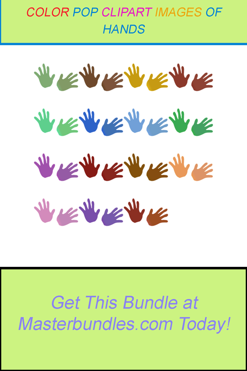 15 COLOR POP CLIPART IMAGES OF HANDS pinterest preview image.