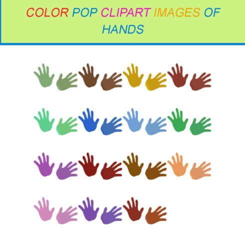15 COLOR POP CLIPART IMAGES OF HANDS cover image.