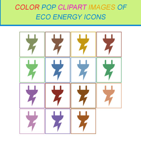 15 COLOR POP CLIPART IMAGES OF ECO ENERGY ICONS cover image.