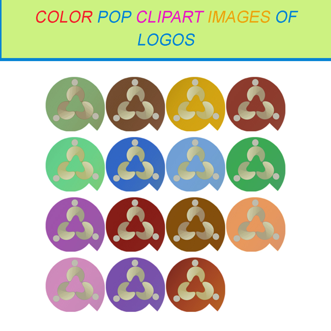 15 COLOR POP CLIPART IMAGES OF LOGOS cover image.