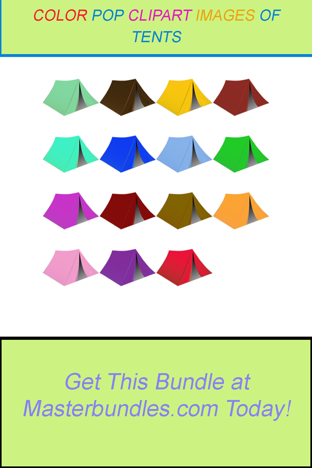 15 COLOR POP CLIPART IMAGES OF TENTS pinterest preview image.