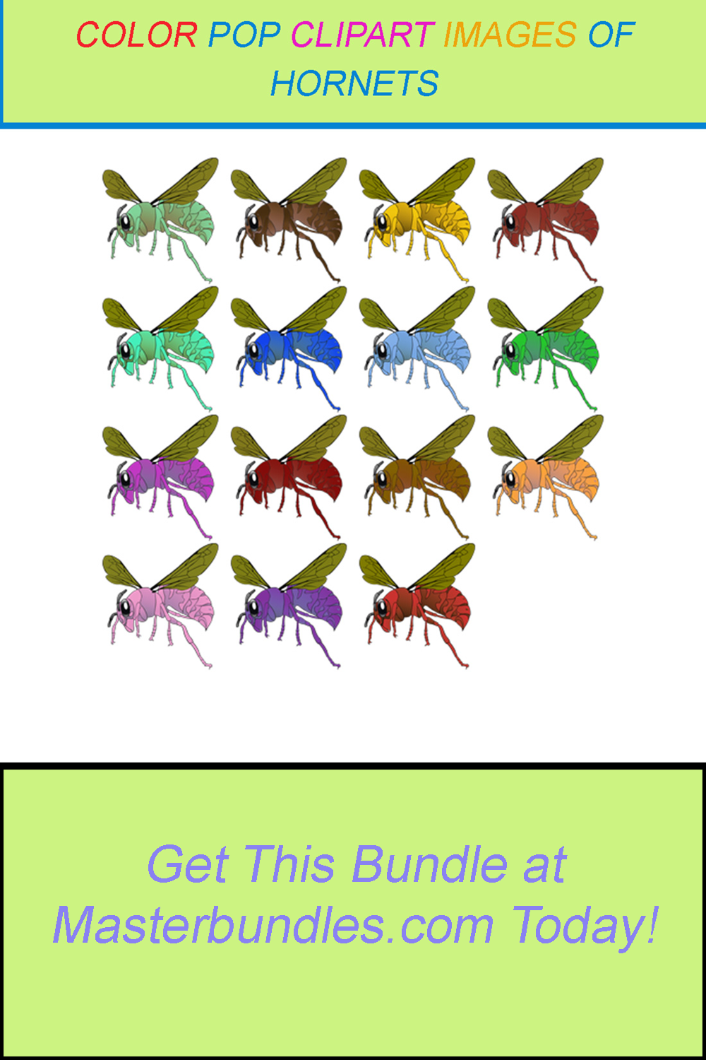 15 COLOR POP CLIPART IMAGES OF HORNETS pinterest preview image.