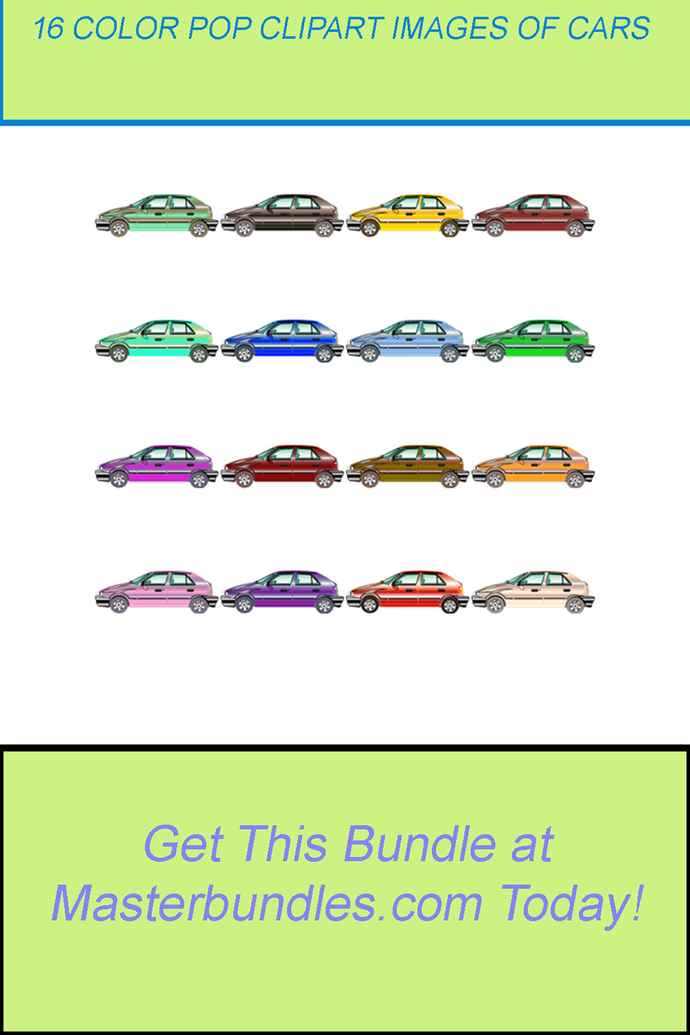 16 COLOR POP CLIPART IMAGES OF CARS pinterest preview image.