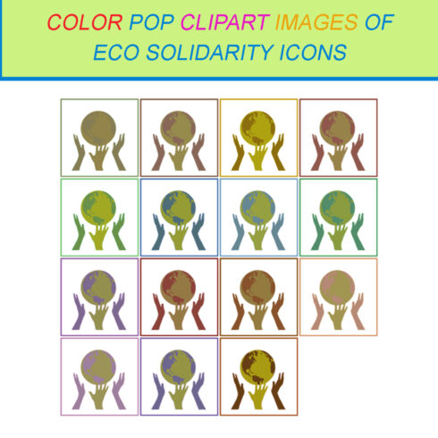 15 COLOR POP CLIPART IMAGES OF ECO SOLIDARITY ICONS cover image.