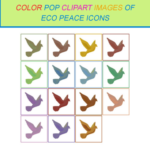 15 COLOR POP CLIPART IMAGES OF ECO PEACE ICONS cover image.