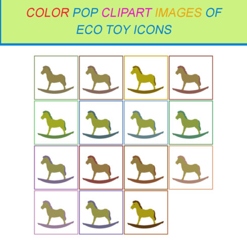 15 COLOR POP CLIPART IMAGES OF ECO TOY ICONS cover image.