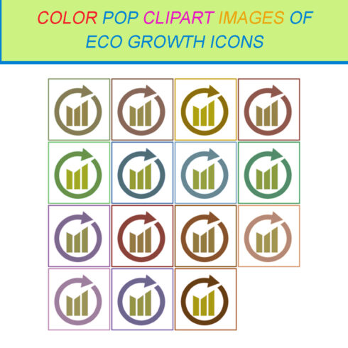 15 COLOR POP CLIPART IMAGES OF ECO GROWTH ICONS cover image.