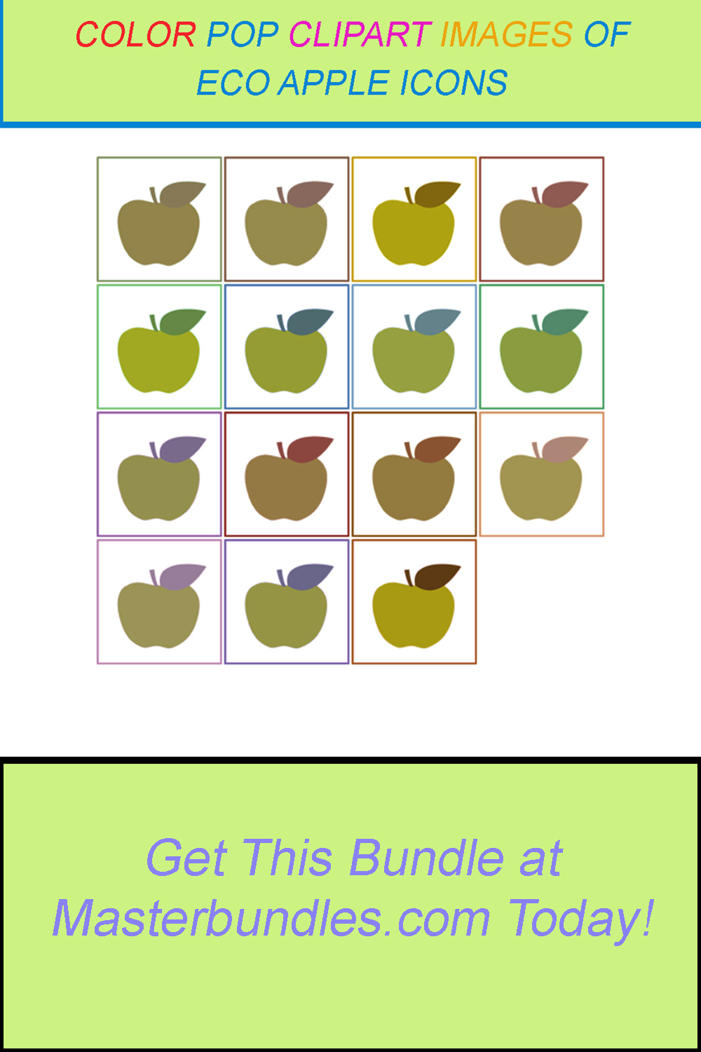 15 COLOR POP CLIPART IMAGES OF ECO APPLE ICONS pinterest preview image.